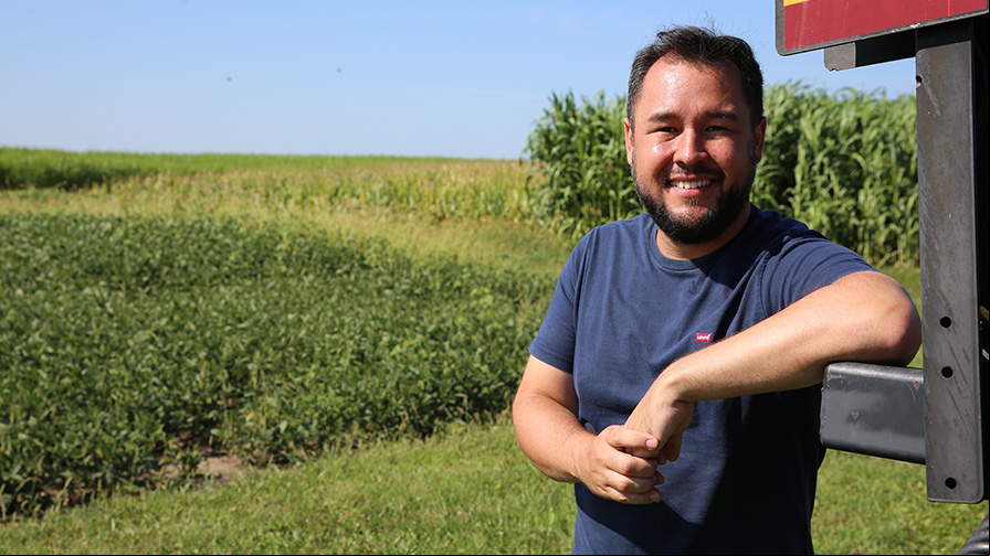 James Wong visits farms at the cutting edge of research (Credit: BBC)